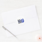 Rond Blue Mounted Live ; Cheval de police ; Sticker (Enveloppe)