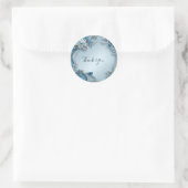 Rond Blue Ornate Floral Sticker (Sac)