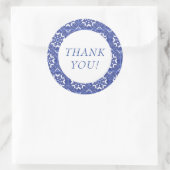 Rond Blue Tile Thank You Sticker (Sac)