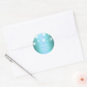 Rond Blue Winter Wonderland Sweet 16 Sticker (Enveloppe)