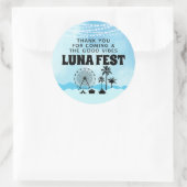 Rond BlueMusic Festival Merci Classic Round Sticker (Sac)