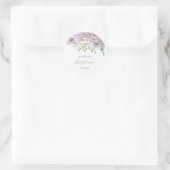 Rond Blush Hydrangea Baptism Sticker (Sac)