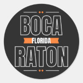 Rond Boca Raton Florida Snowbird Sticker (Devant)