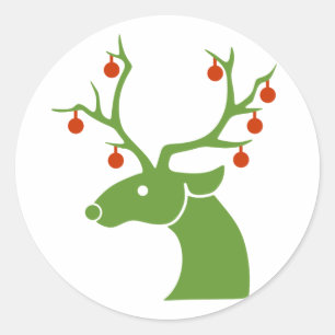 Rond Boeuf vert avec Sticker ornementale