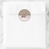 Rond Bogue dame en Sticker rose (Sac)