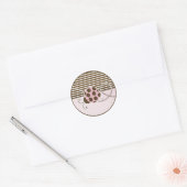 Rond Bogue dame en Sticker rose (Enveloppe)