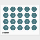 Rond Boho Chic Blue Mint Turquoise Pour Être Sticker pr (Feuille)