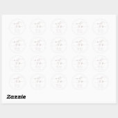 Rond Boho Chic Blush Pink Mint À Être Sticker Préférabl (Feuille)