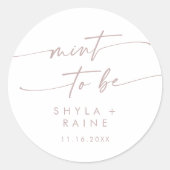 Rond Boho Chic Blush Pink Mint À Être Sticker Préférabl (Devant)