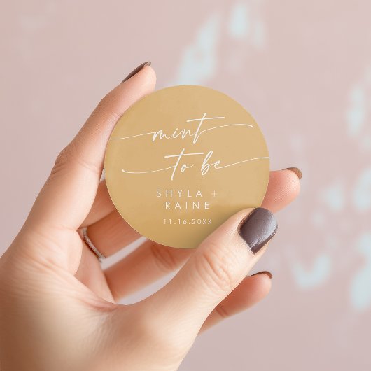 Rond Boho Chic Marigold Mint Jaune À Être Sticker Préfé