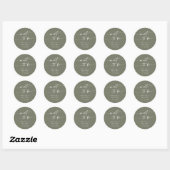 Rond Boho Chic Olive Green Mint Pour Être Sticker préfé (Feuille)
