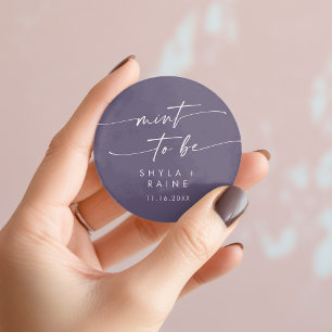 Rond Boho Chic Plum Purple Mint Pour Être Sticker Favor