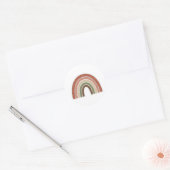 Rond Boho Rainbow Sticker – Vintage Minimal Design  (Enveloppe)