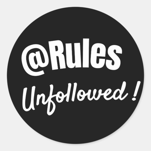 Rond Bold Minimalist Rebellious Quote sticker (Devant)