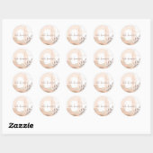 Rond Bonjour beau sticker vinyle abstrait (Feuille)