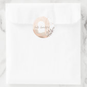 Rond Bonjour beau sticker vinyle abstrait (Sac)