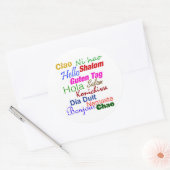 Rond Bonjour Dans Plusieurs Langues Sticker (Enveloppe)