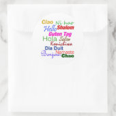 Rond Bonjour Dans Plusieurs Langues Sticker (Sac)