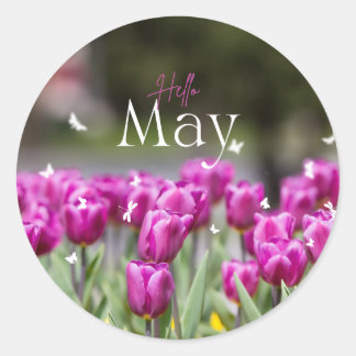 Rond Bonjour May Sticker Tulip