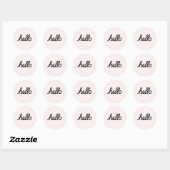 Rond Bonjour ! Sticker Pois (Feuille)