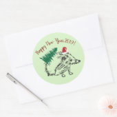 Rond Bonne année 2019 Custom Sticker (Enveloppe)