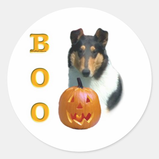 Rond Boo Collie lisse - Sticker (Devant)