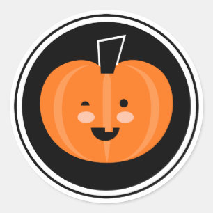 Rond Boo ! Sticker Citrouille Halloween