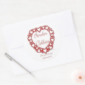 Rond Bordure Collie Véritable Amour - Sticker (Enveloppe)