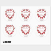 Rond Bordure Collie Véritable Amour - Sticker (Feuille)