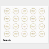 Rond Bordure Laurel | Sticker pour diplôme (Feuille)