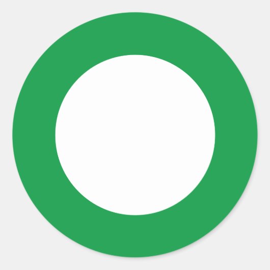 Rond Bordures larges - Sticker Cercle d'alerte verte (Devant)