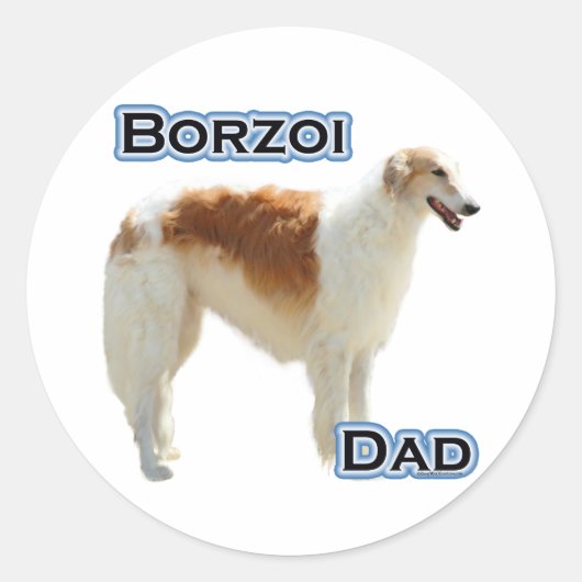 Rond Borzoi Papa 4 - Sticker (Devant)