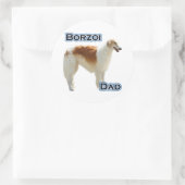 Rond Borzoi Papa 4 - Sticker (Sac)