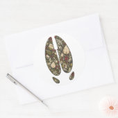 Rond Botanical Moose Hoof Birch Bog Nature Sticker (Enveloppe)