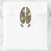 Rond Botanical Moose Hoof Birch Bog Nature Sticker (Sac)
