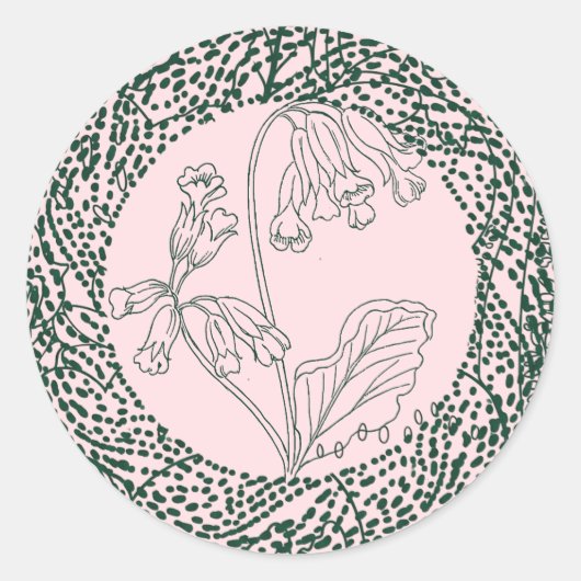 Rond Botanical Seal Sticker (Devant)