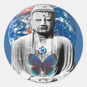 Rond Bouddha Attend Sticker