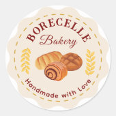 Rond Boulangerie beige Sticker (Devant)