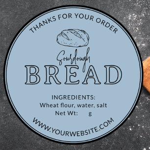 Rond Boulangerie Bleue Sticker Merci de pain