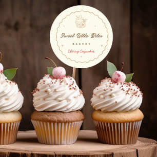 Rond Boulangerie de petites bouchées Sucrées Sticker Cu