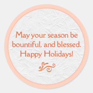 Rond Bountiful & Blessed Holiday Round Sticker