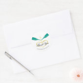 Rond Bouteilles de Champagne Sticker Mariage Classic Ro (Enveloppe)
