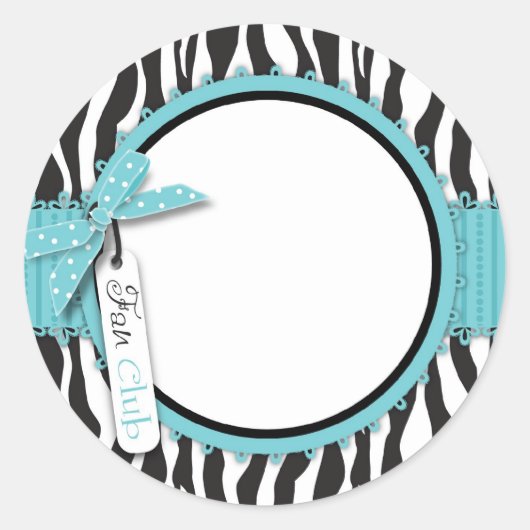 Rond Boutique Chic Sticker Aqua (Devant)