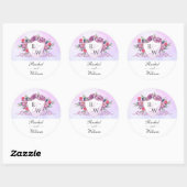 Rond Boutique de monogramme Regal & Sticker Mariage Flo (Feuille)