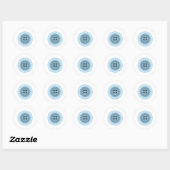 Rond Bouton bleu clair Sticker (Feuille)
