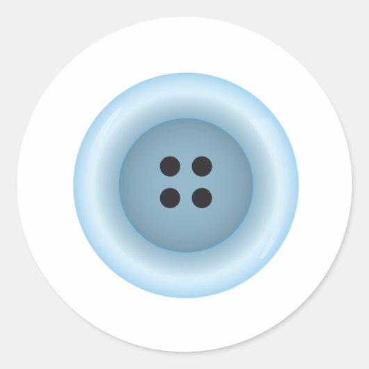 Rond Bouton bleu clair Sticker (Devant)