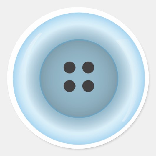 Rond Bouton bleu clair Sticker (Devant)