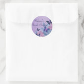 Rond Bouton bleu et violet brasseur doux 16 Sticker (Sac)