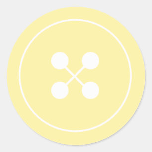 Rond Bouton jaune Baby shower Favoriser Sticker