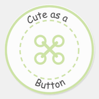 Rond Bouton vert Baby shower Favoriser Sticker
